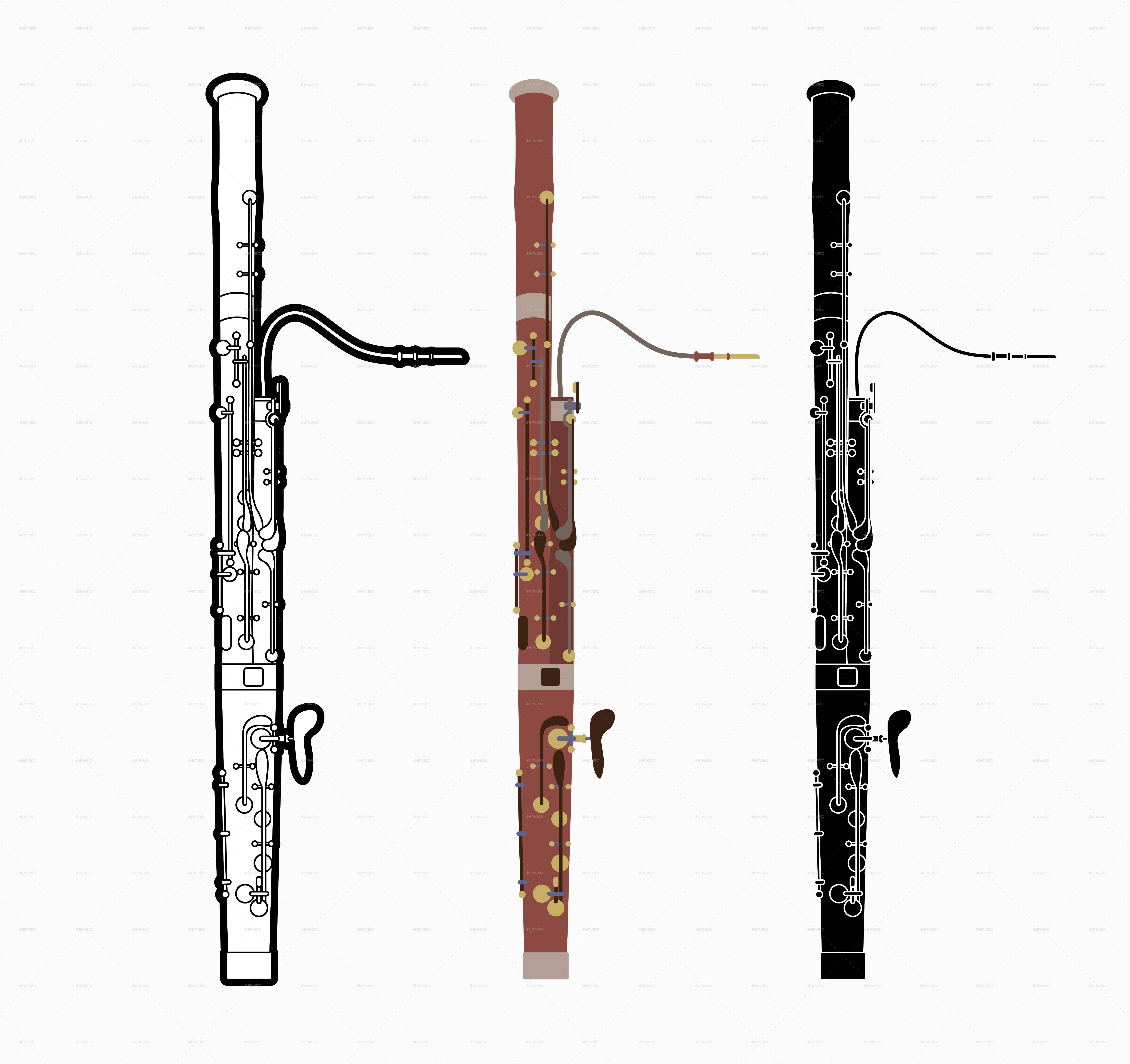 Bassoon Instrument by sila5775 GraphicRiver